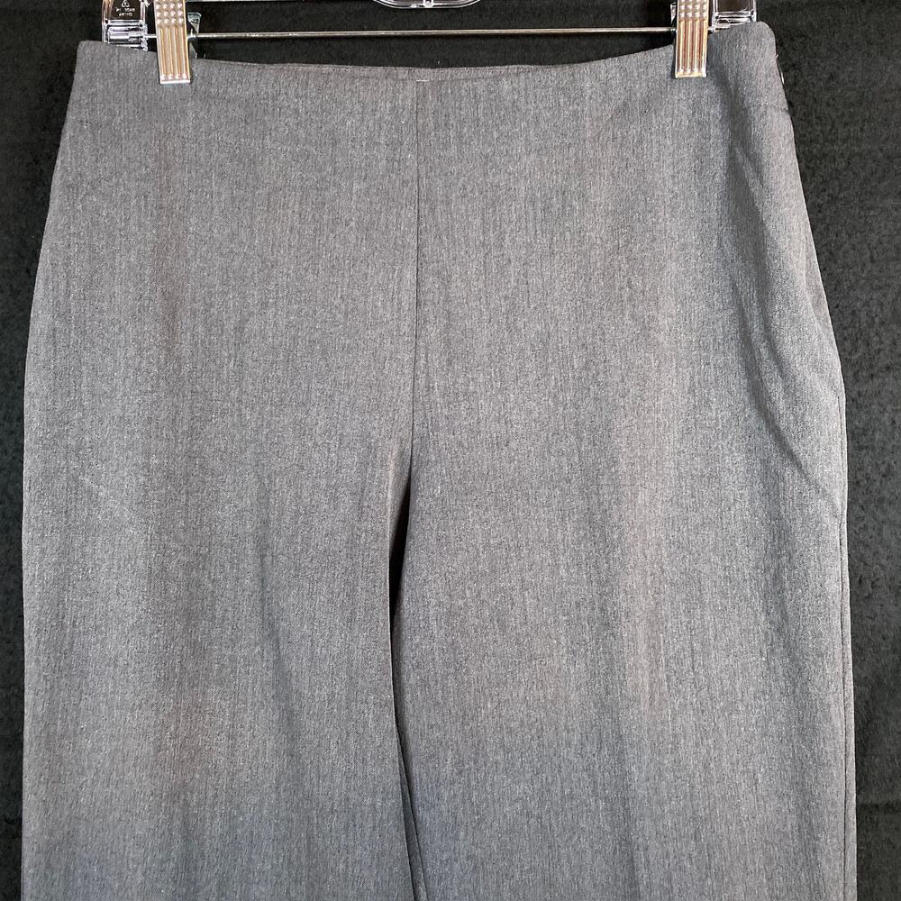 Chicos Womens Pants Gray Pull On Side Zip Straight Leg Rayon Blend Stretch 0 (S) - Picture 2 of 12